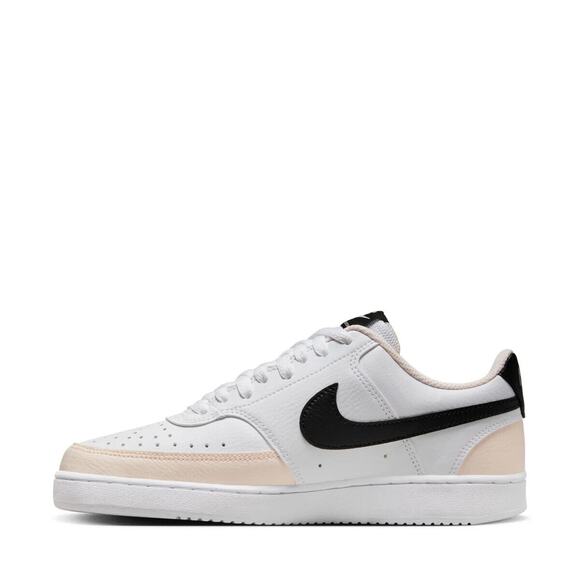 NIKE Court Vision Low Next Nature - Womens 5.5 -White / Black/ Light soft pink - Picture 2 of 5